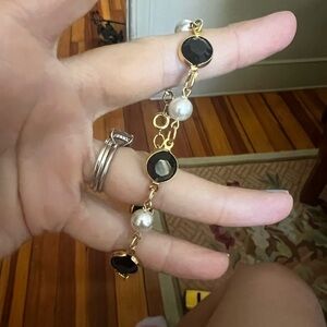 Black white gold bracelet